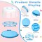 Cake Carrier with Lid and Handle 11inch Round Cake Carrier Portable Cake Stand Plastic Pie Carrier Cake Storage Container for Transport Cakes, Pies (Blue)